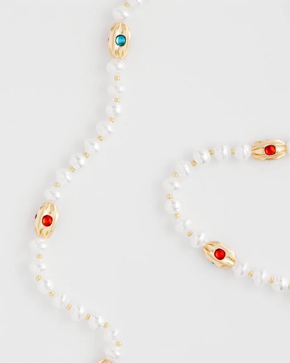 Chico's - Goldtone Faux Pearl Single-Strand Necklace