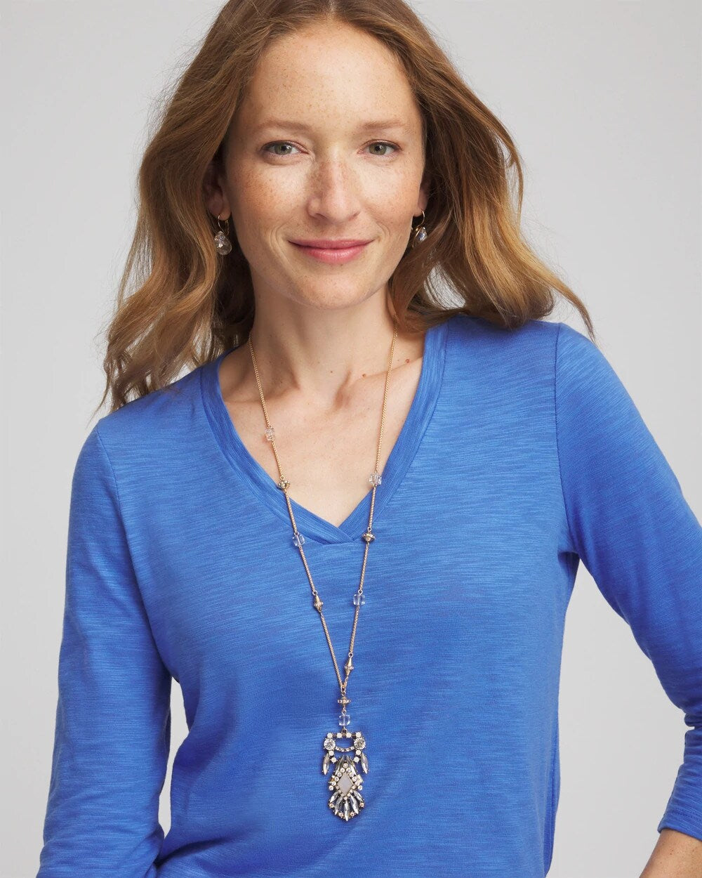 Chico's - Adjustable Opalescent Pendant Necklace