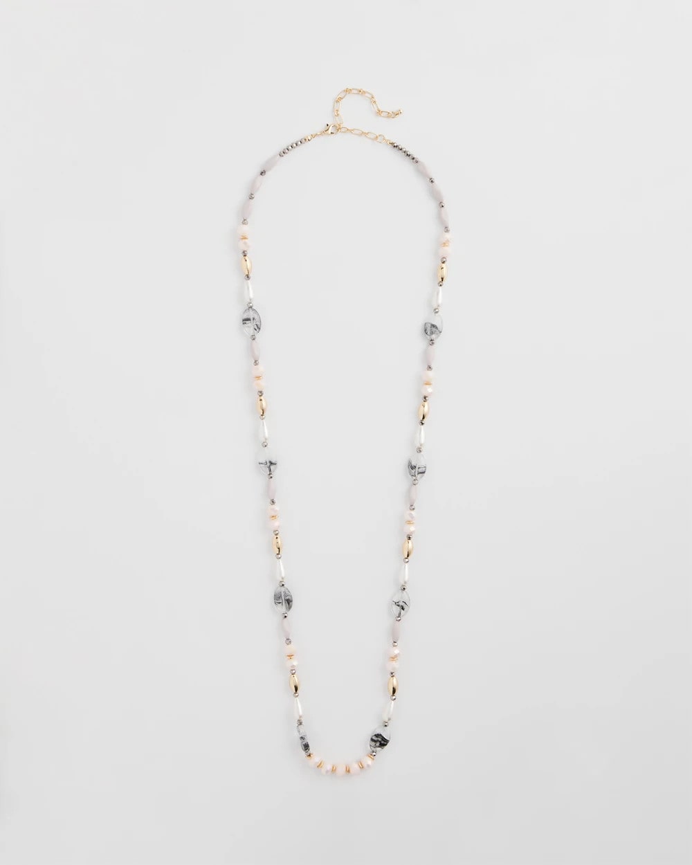 Chico's - Pink Art Deco Beaded Necklace