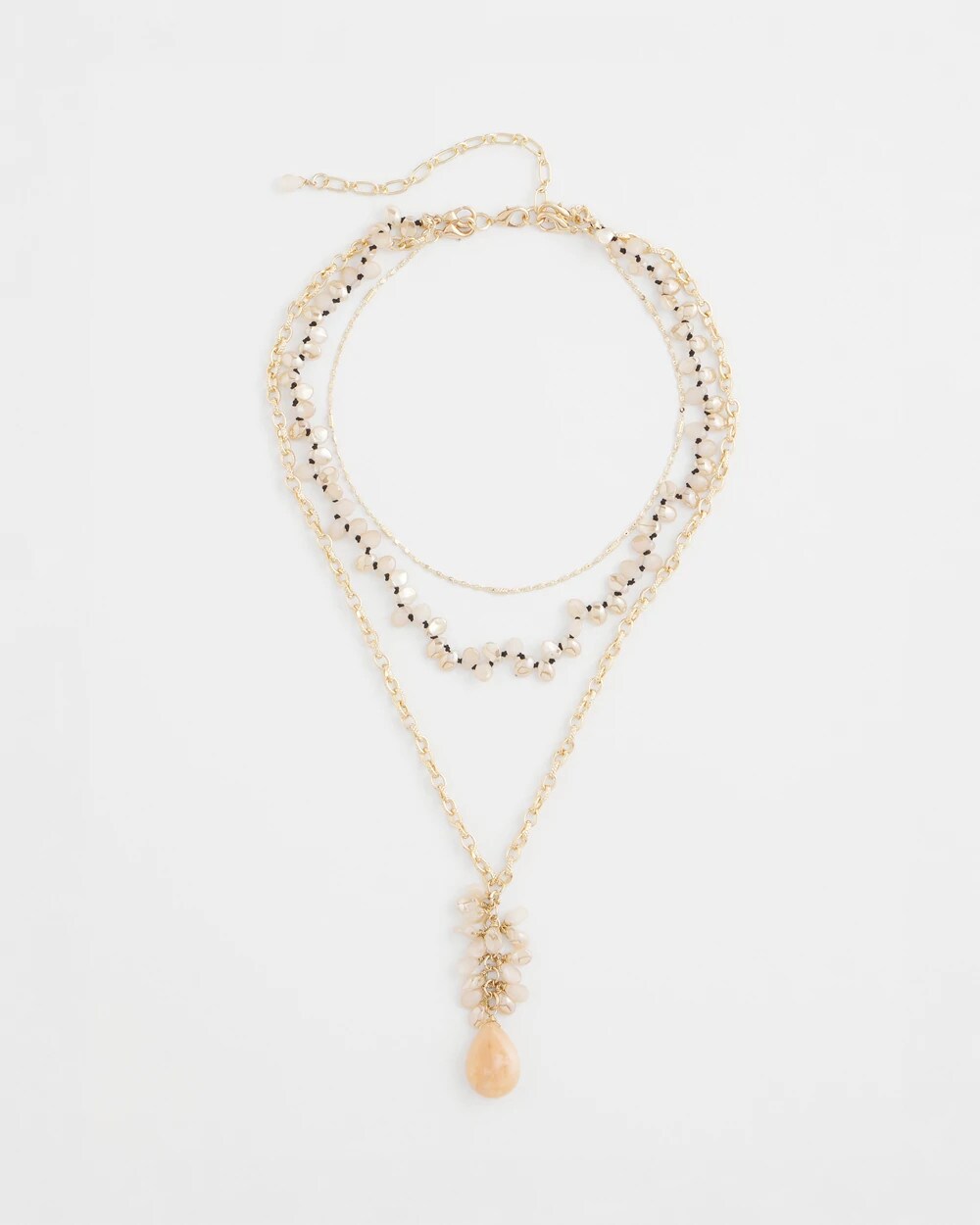 Chico's - Convertible Rose Quartz Pendant Necklace