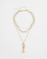 Chico's - Convertible Rose Quartz Pendant Necklace