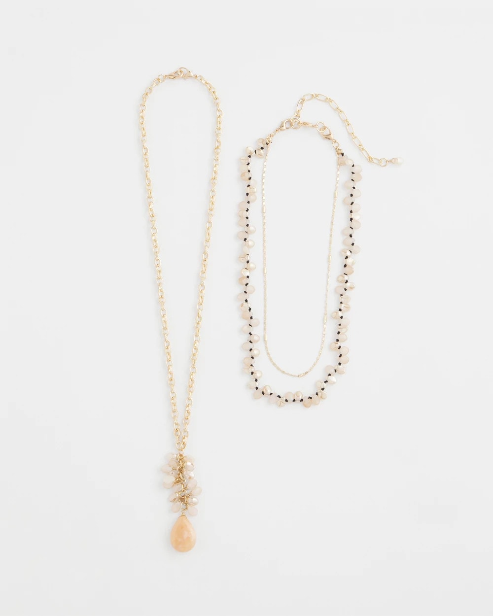 Chico's - Convertible Rose Quartz Pendant Necklace
