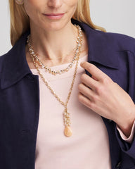 Chico's - Convertible Rose Quartz Pendant Necklace