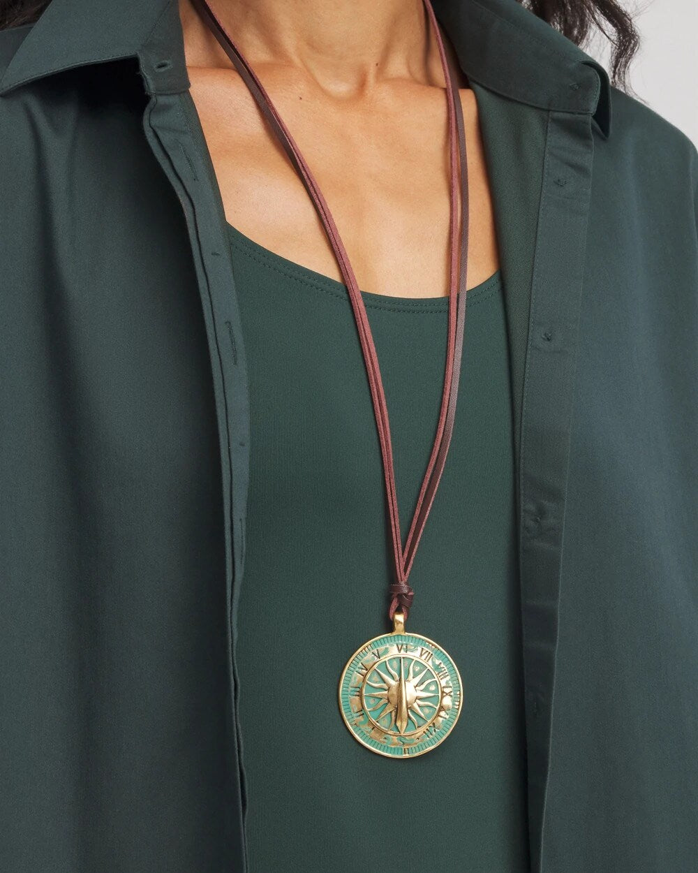 Chico's - Sundial Medallion Pendant