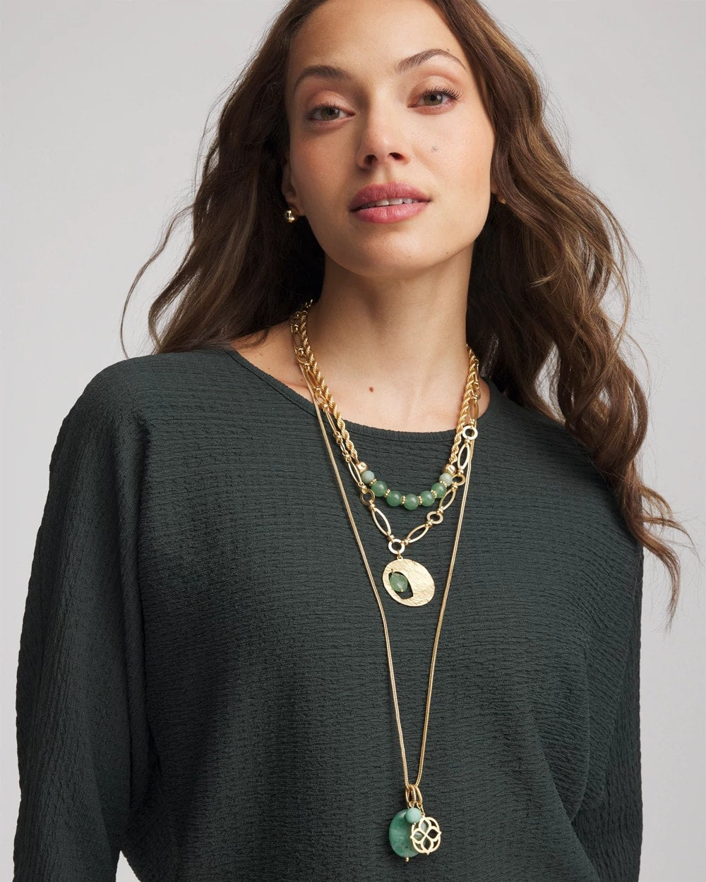 Chico's - Convertible Triple-Strand Pendant Necklace