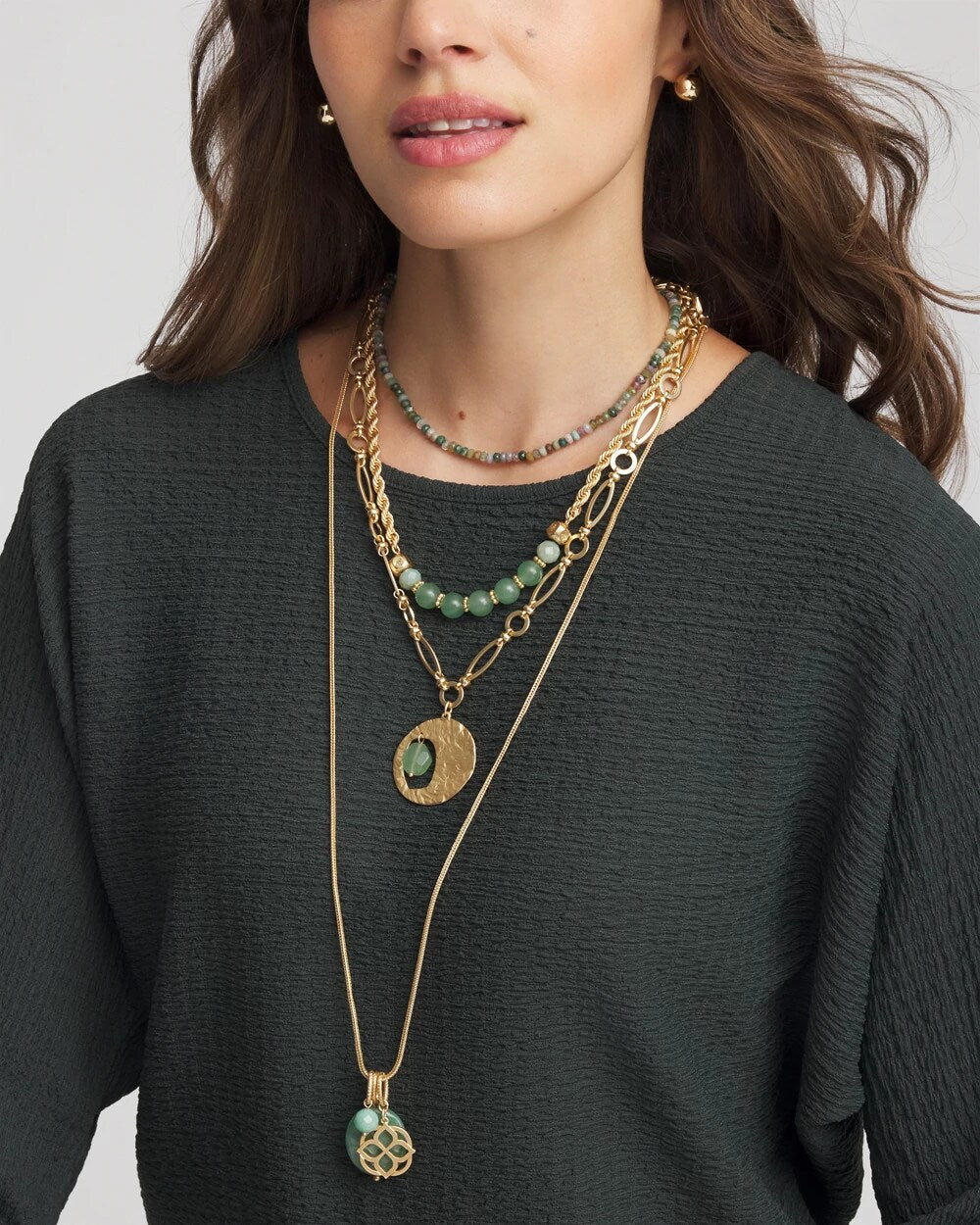 Chico's - Convertible Triple-Strand Pendant Necklace