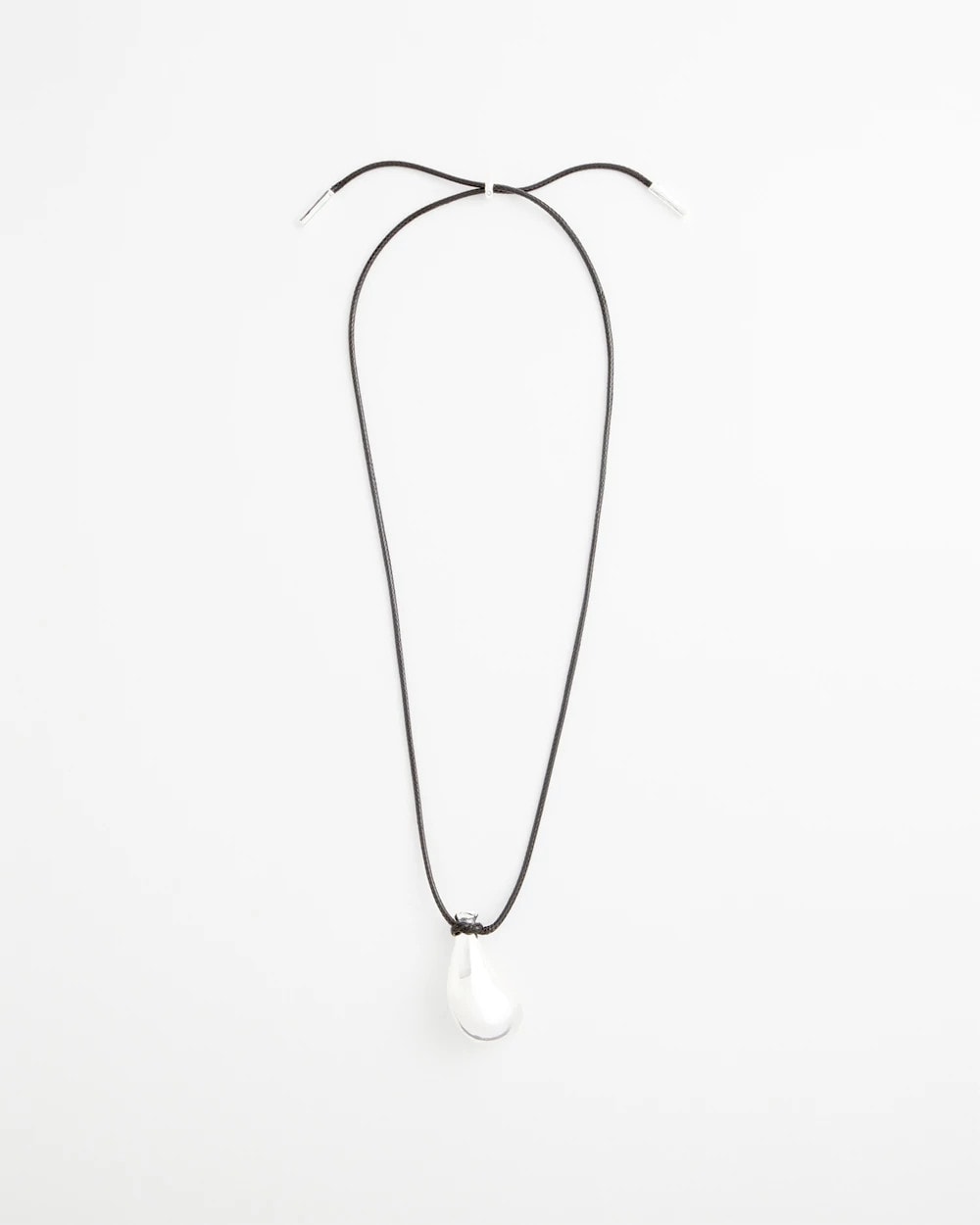 Chico's - Silvertone Adjustable Pendant Necklace
