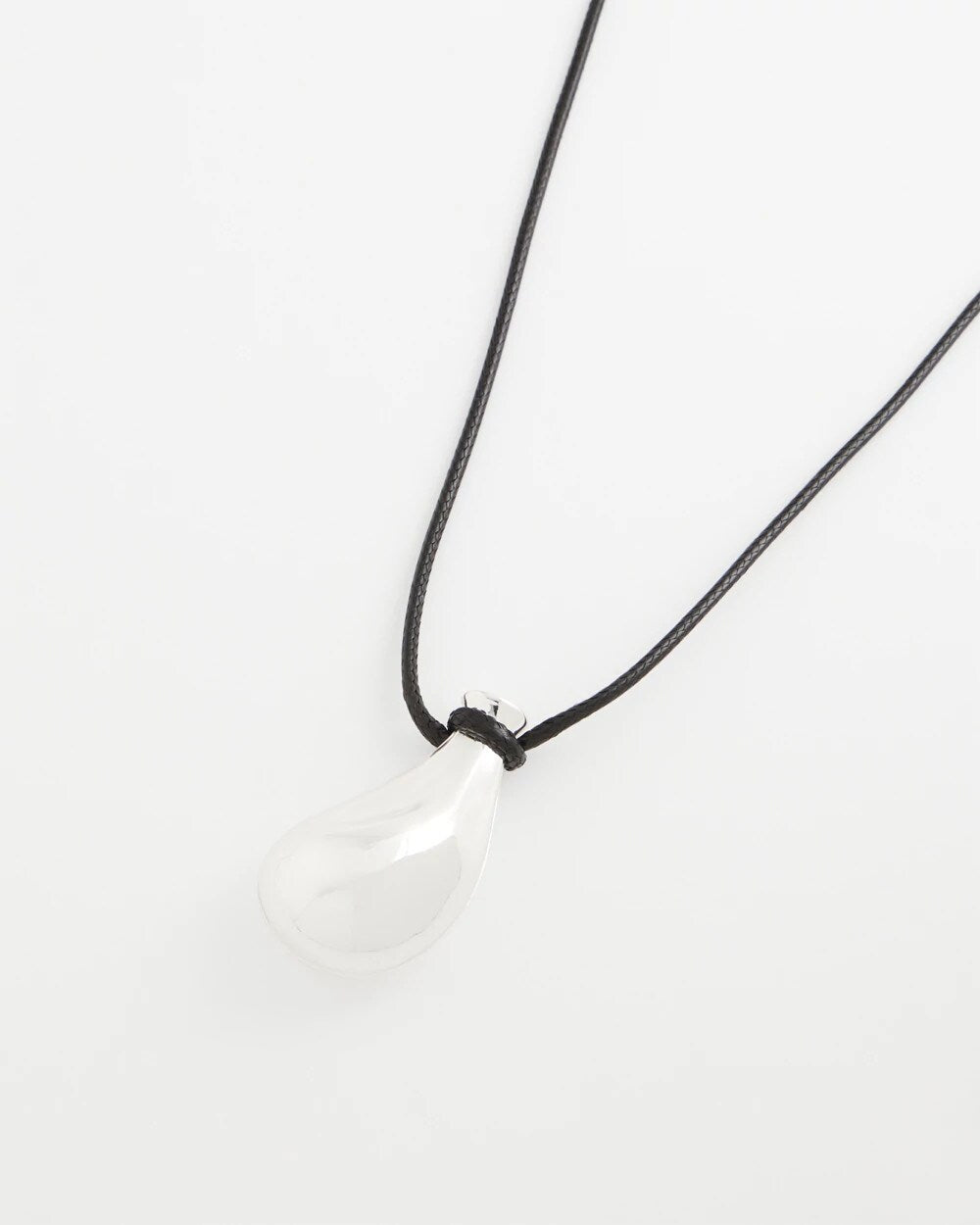 Chico's - Silvertone Adjustable Pendant Necklace