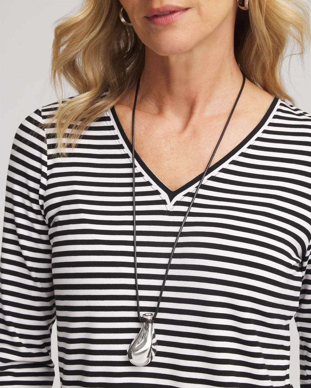 Chico's - Silvertone Adjustable Pendant Necklace