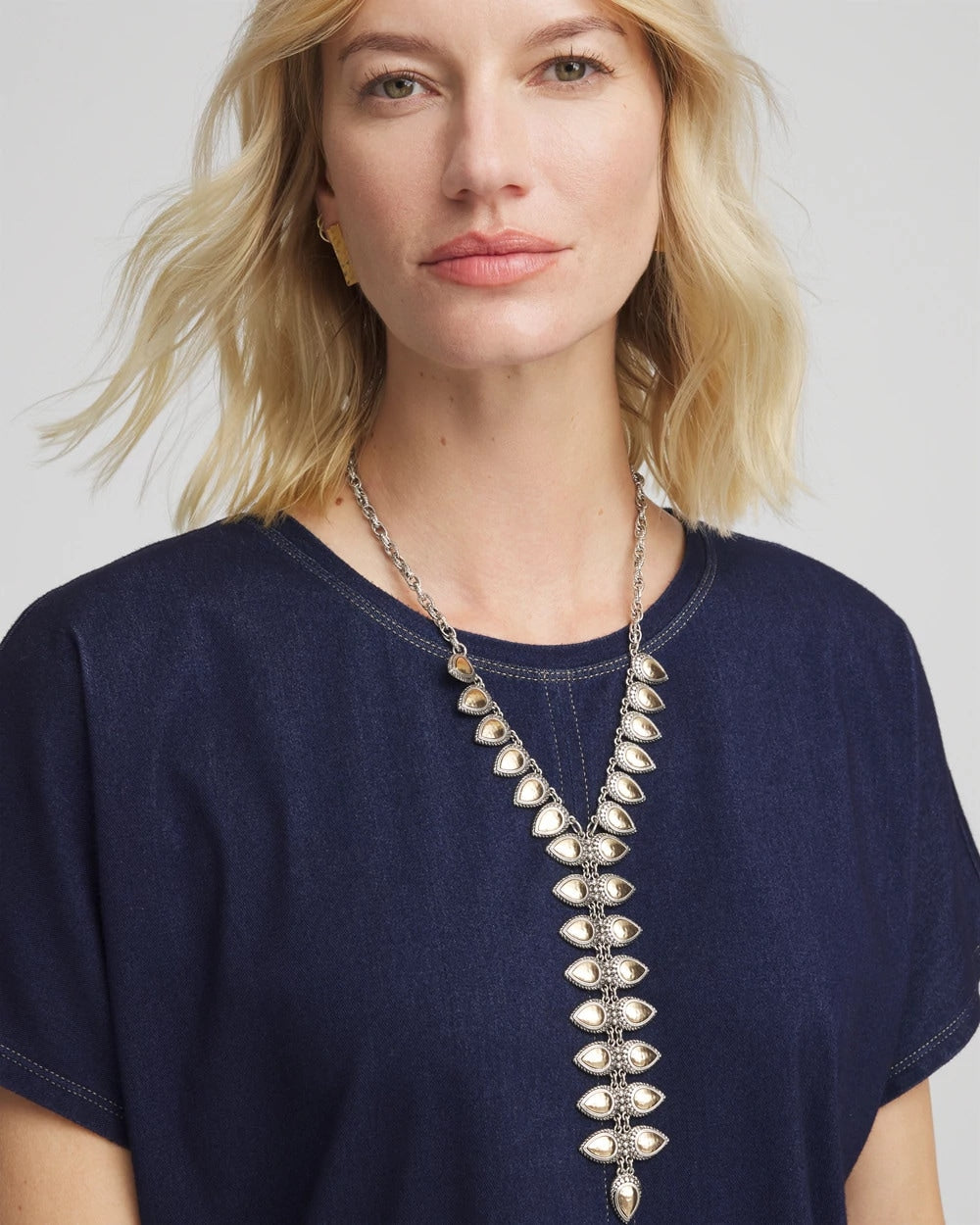 Chico's - Vertical Pear Shaped Y-Drop Necklace