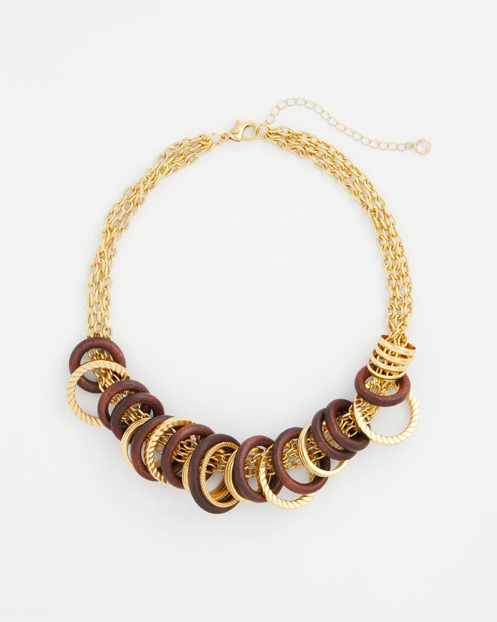 Chico's - Wood & Gold Short Necklace