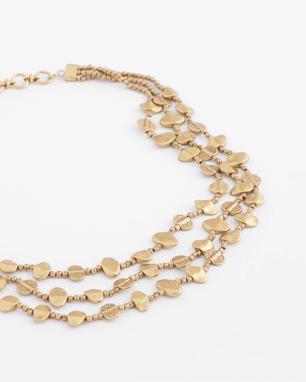 Chico's - Goldtone Nugget Collar Necklace