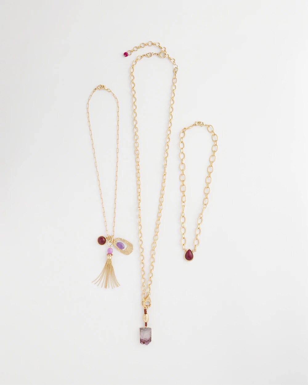 Chico's - Convertible Three-Strand Stone Pendant Necklace