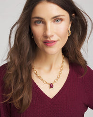 Chico's - Convertible Three-Strand Stone Pendant Necklace