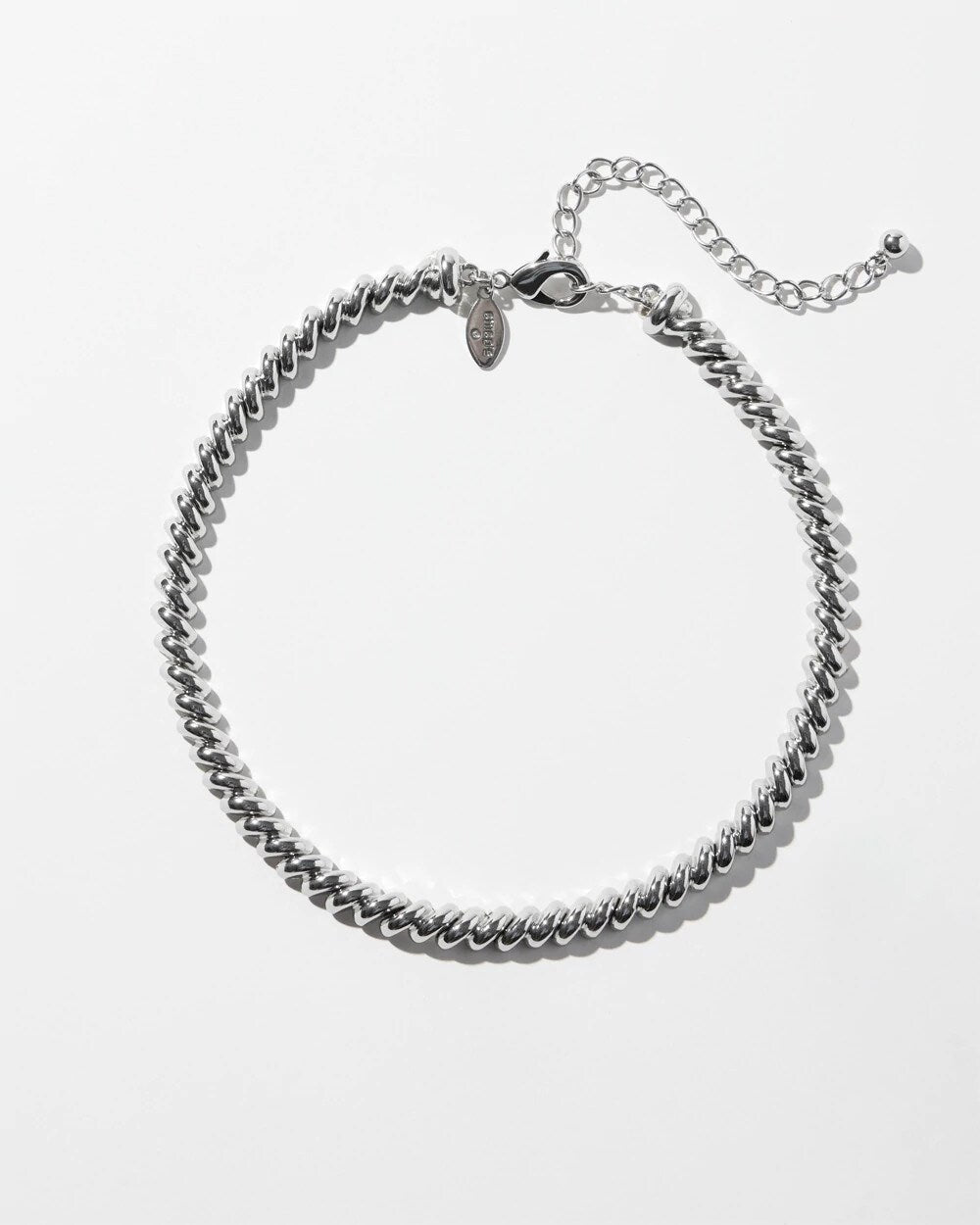 Chico's - Silver Tone Twist Collar Necklace