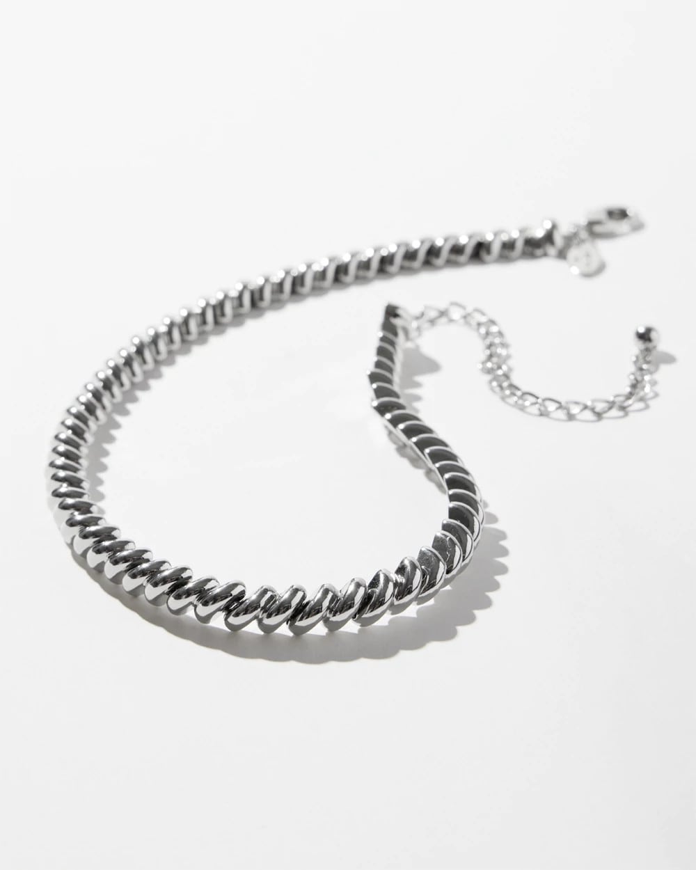 Chico's - Silver Tone Twist Collar Necklace
