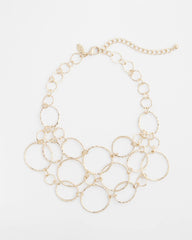 Chico's - Short Goldtone Multi-Strand Link Necklace