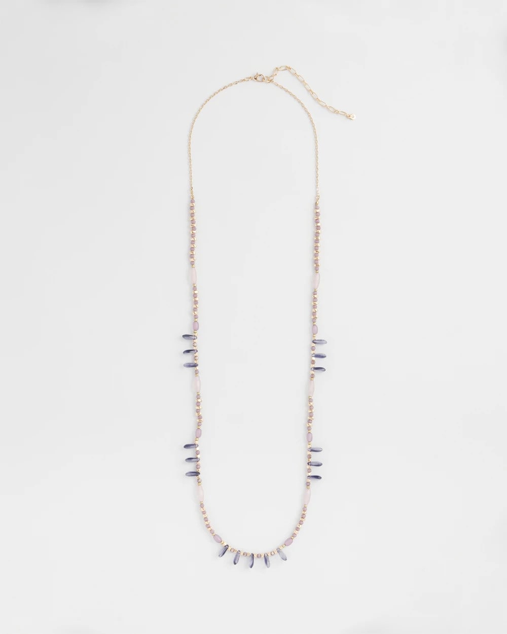 Chico's - Purple Beaded Single Strand Necklace