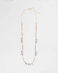 Chico's - Purple Beaded Single Strand Necklace