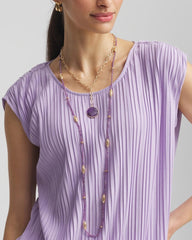 Chico's - Purple Beaded Single Strand Necklace