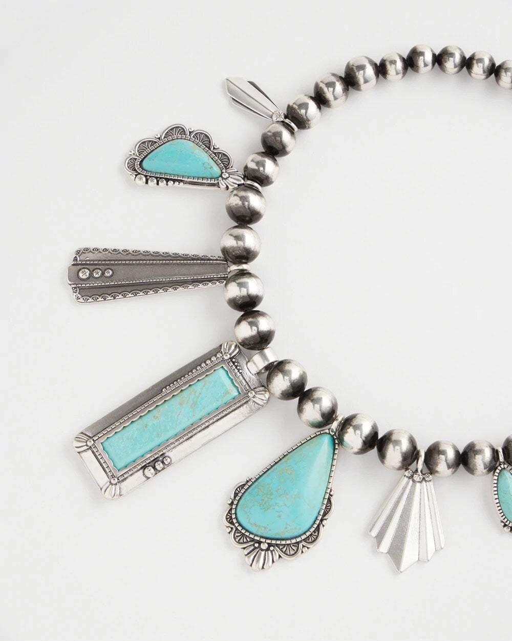Chico's - Chico's Originals Turquoise & Charms Motif Collar Necklace