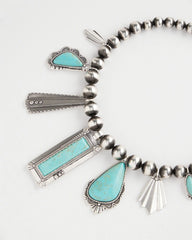 Chico's - Chico's Originals Turquoise & Charms Motif Collar Necklace