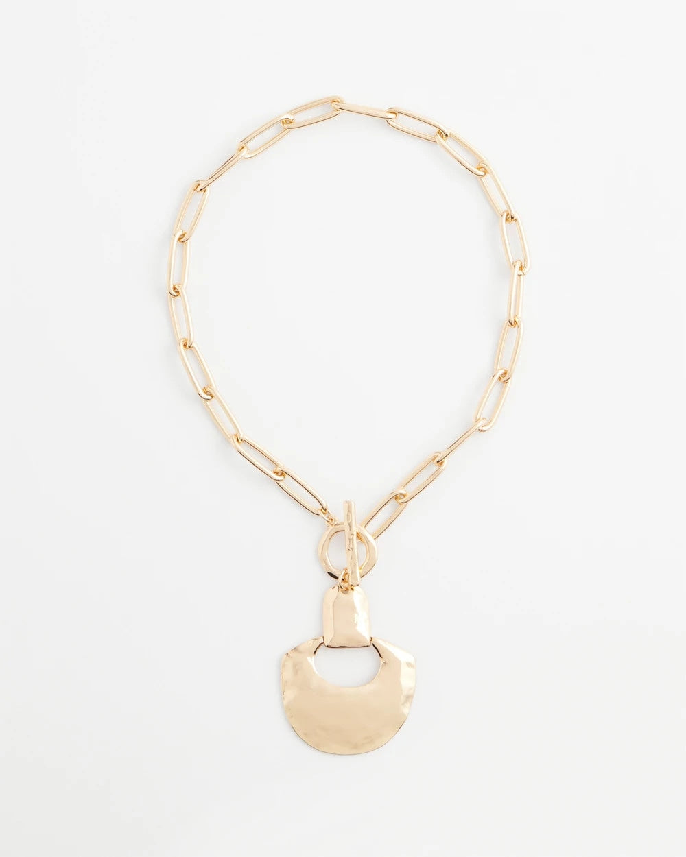 Chico's - Goldtone Toggle Pendant Necklace