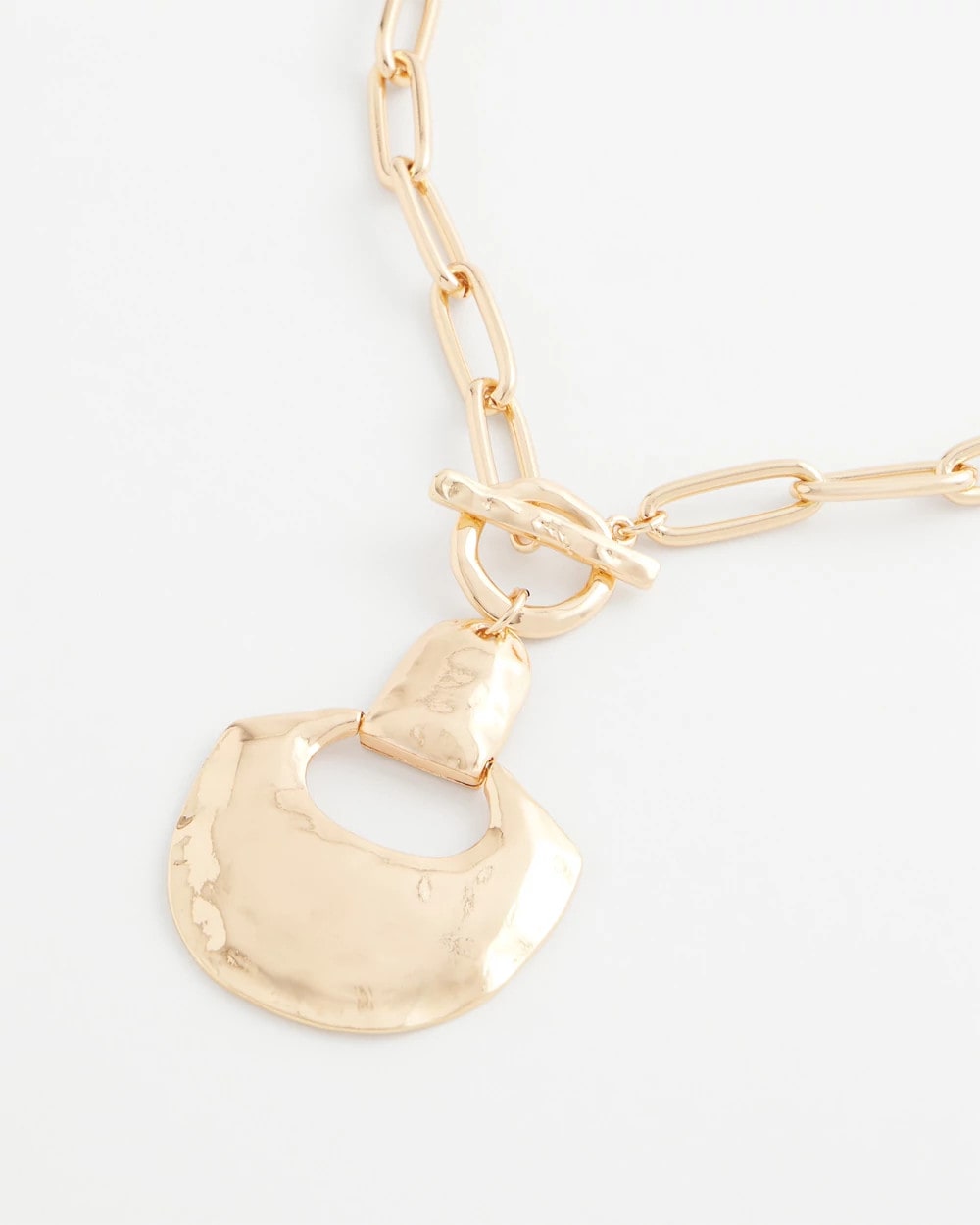 Chico's - Goldtone Toggle Pendant Necklace