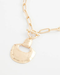 Chico's - Goldtone Toggle Pendant Necklace