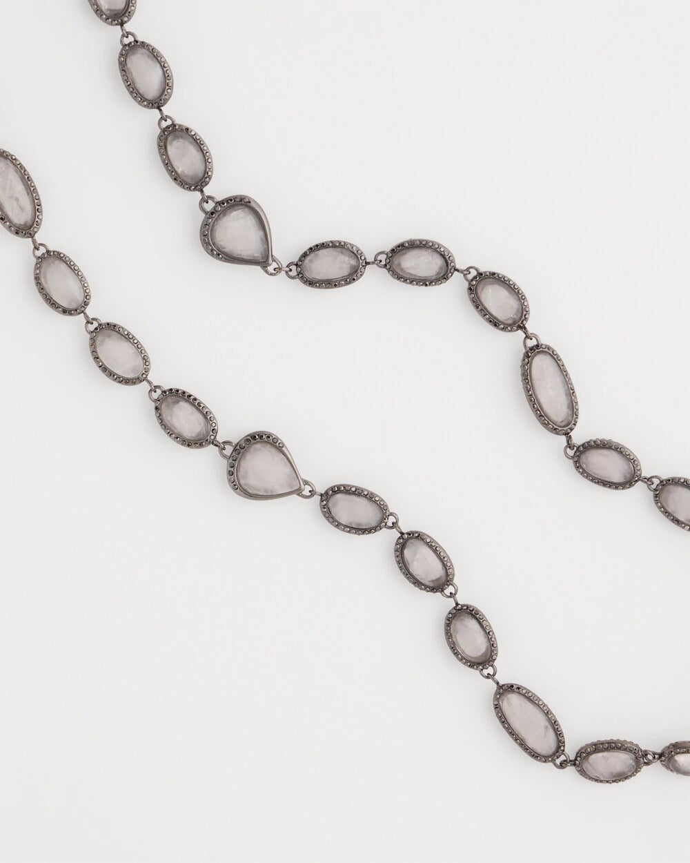 Chico's - Frosted Quartz Single Strand Necklace