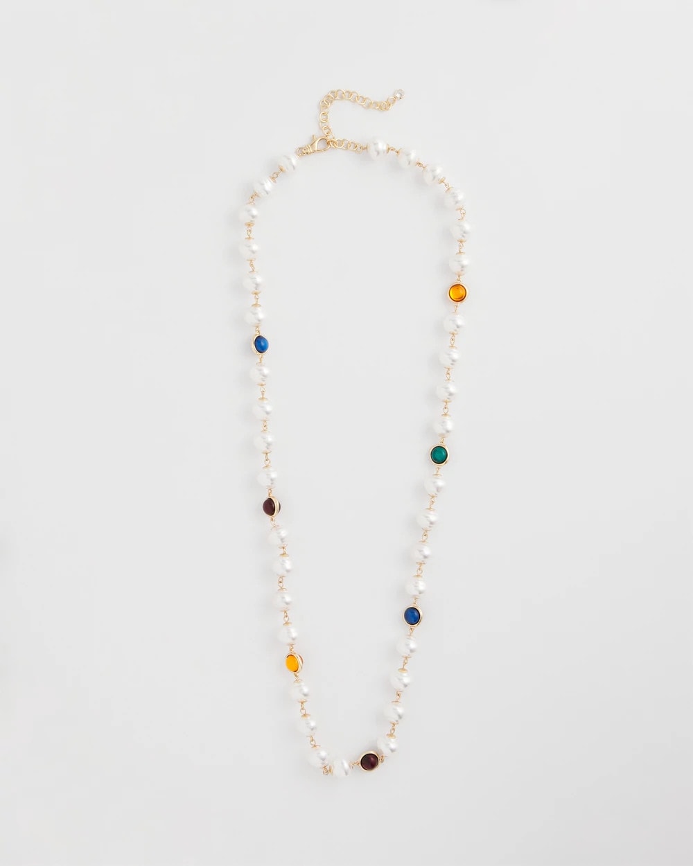 Chico's - Beaded Faux Pearl Single-Strand Necklace