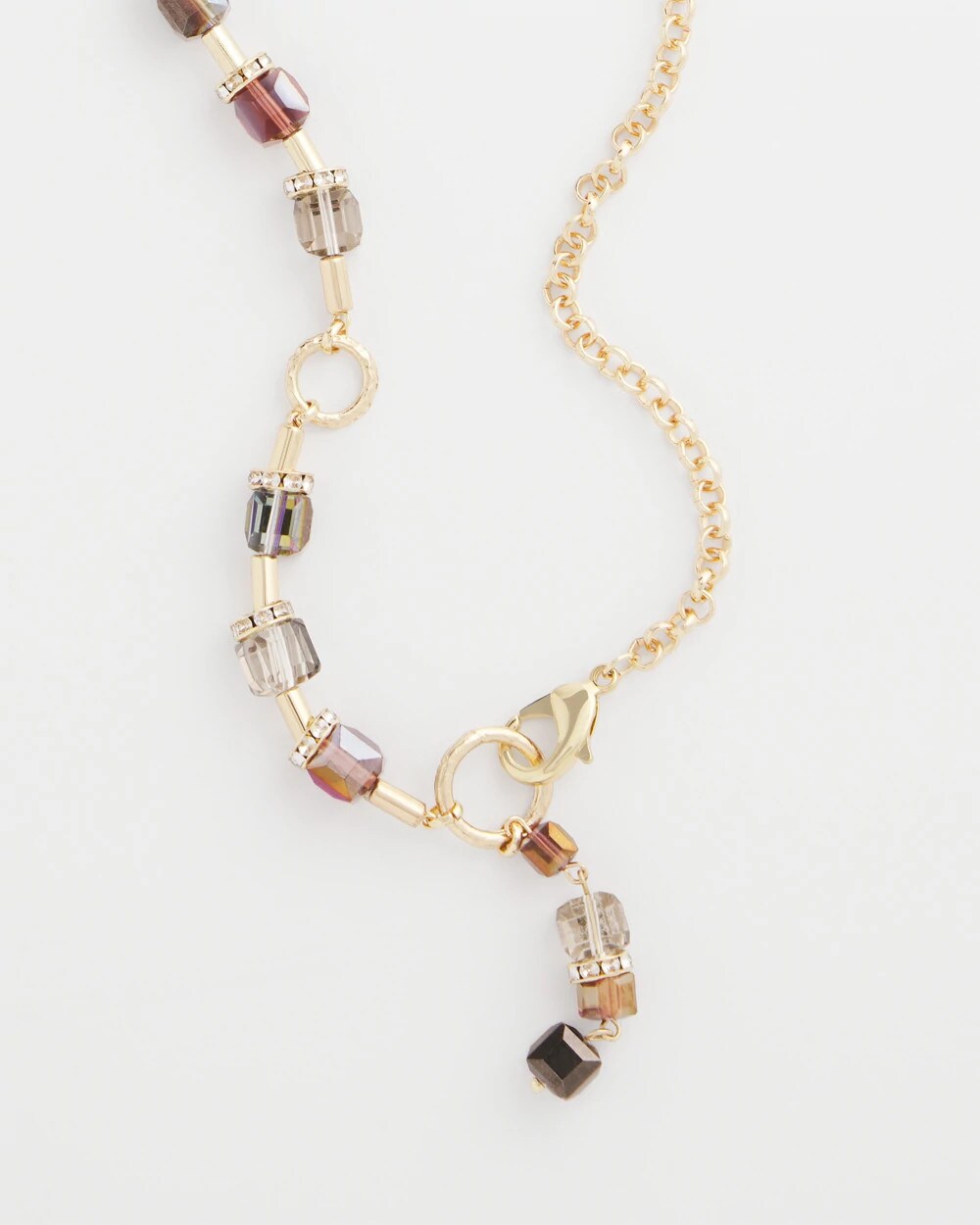 Chico's - Art Deco Geo Glass Bead Y-Necklace