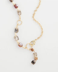 Chico's - Art Deco Geo Glass Bead Y-Necklace
