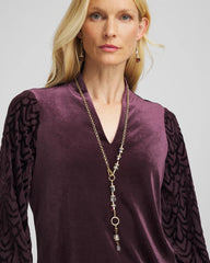 Chico's - Art Deco Geo Glass Bead Y-Necklace