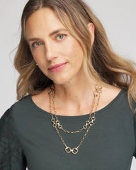 Chico's - Equestrian Horsebit Long Link Necklace