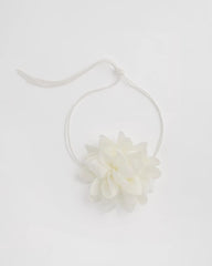 Chico's - White Flower Tie Choker Necklace