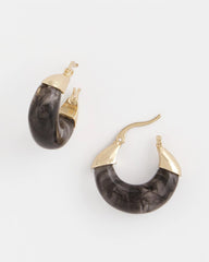 Chico's - Marble Gold Hoop Earrings
