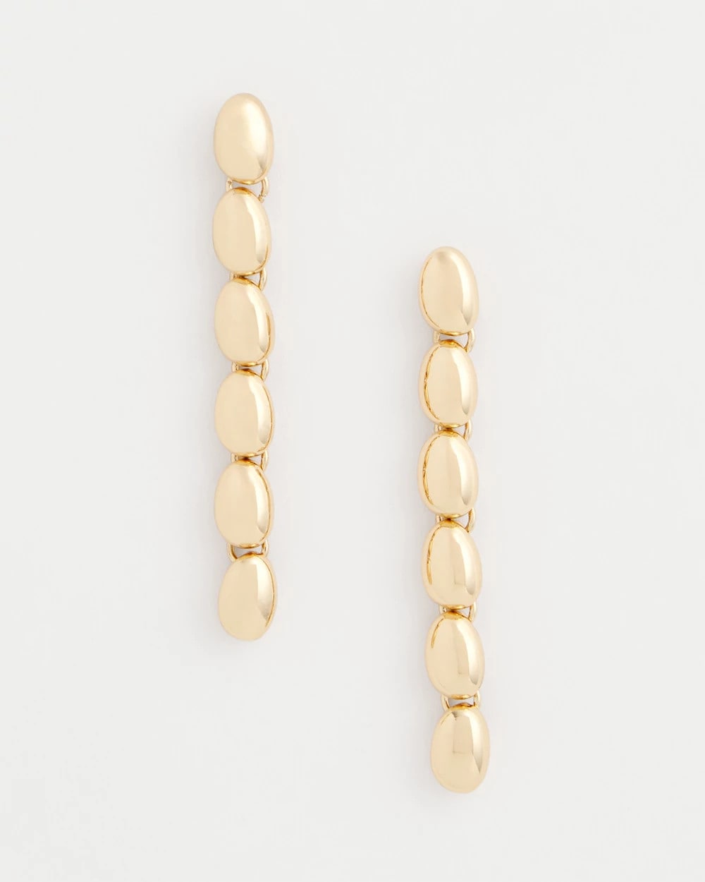 Chico's - Gold Linear Beaded Earrings