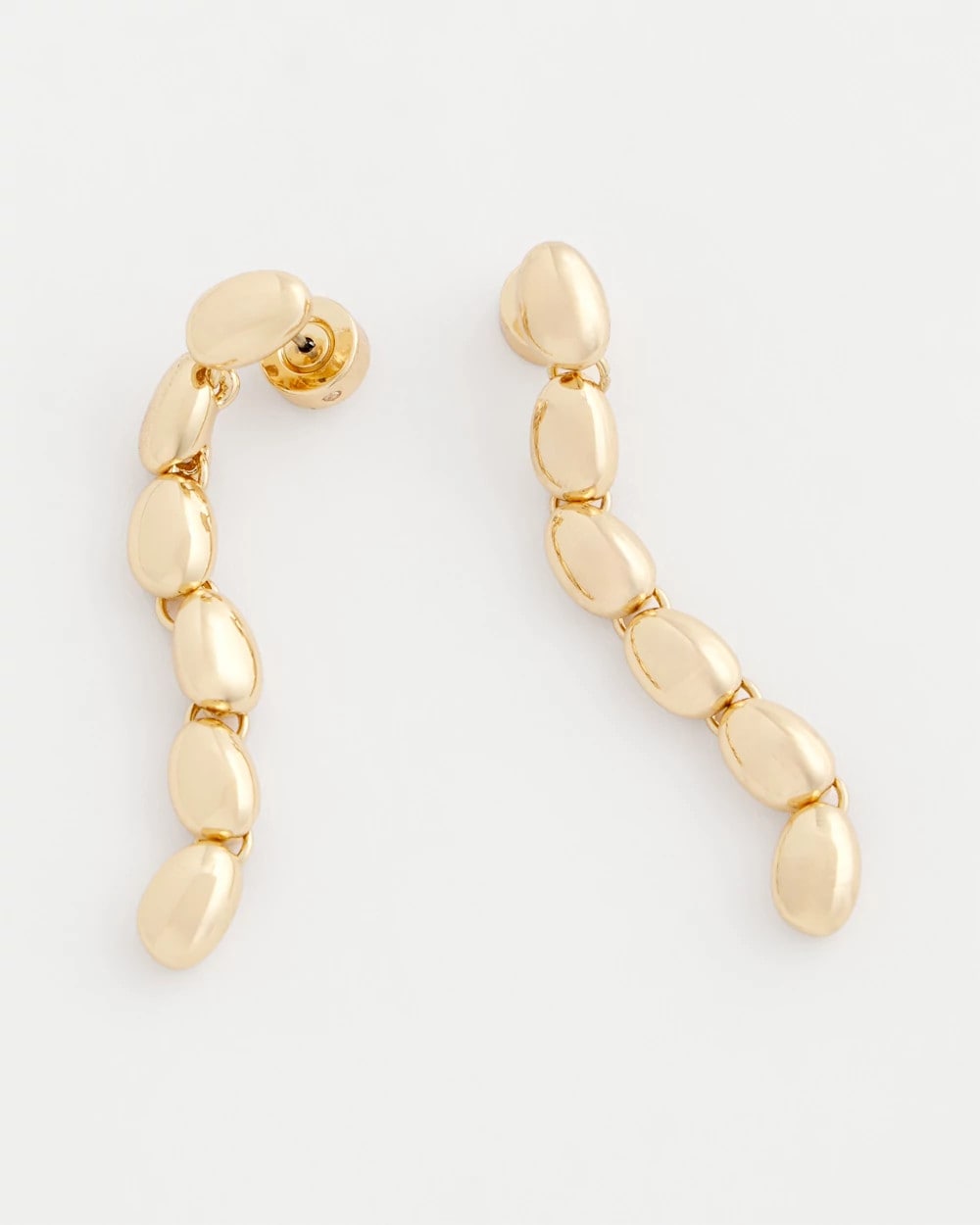 Chico's - Gold Linear Beaded Earrings