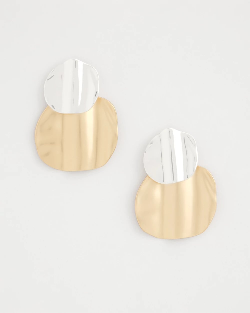Chico's - Crinkle Mixed Metal Earrings