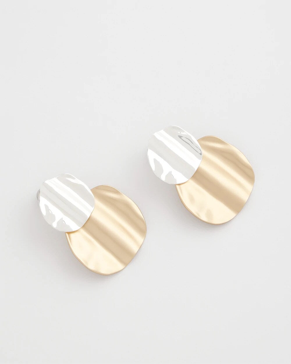 Chico's - Crinkle Mixed Metal Earrings