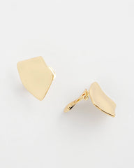 Chico's - Gold Fan Clip On Earrings
