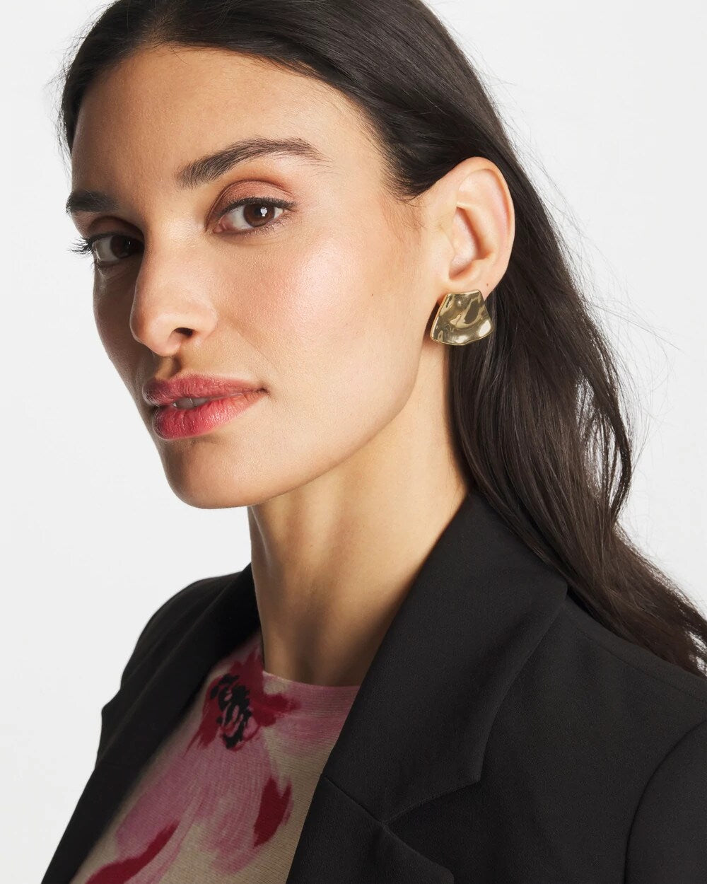 Chico's - Gold Fan Clip On Earrings