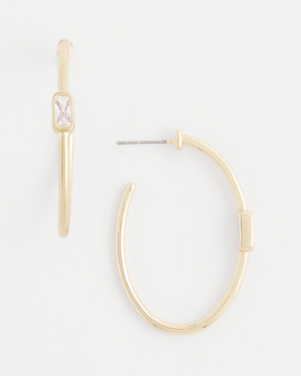 Chico's - Gold Oval Hoop Earrings