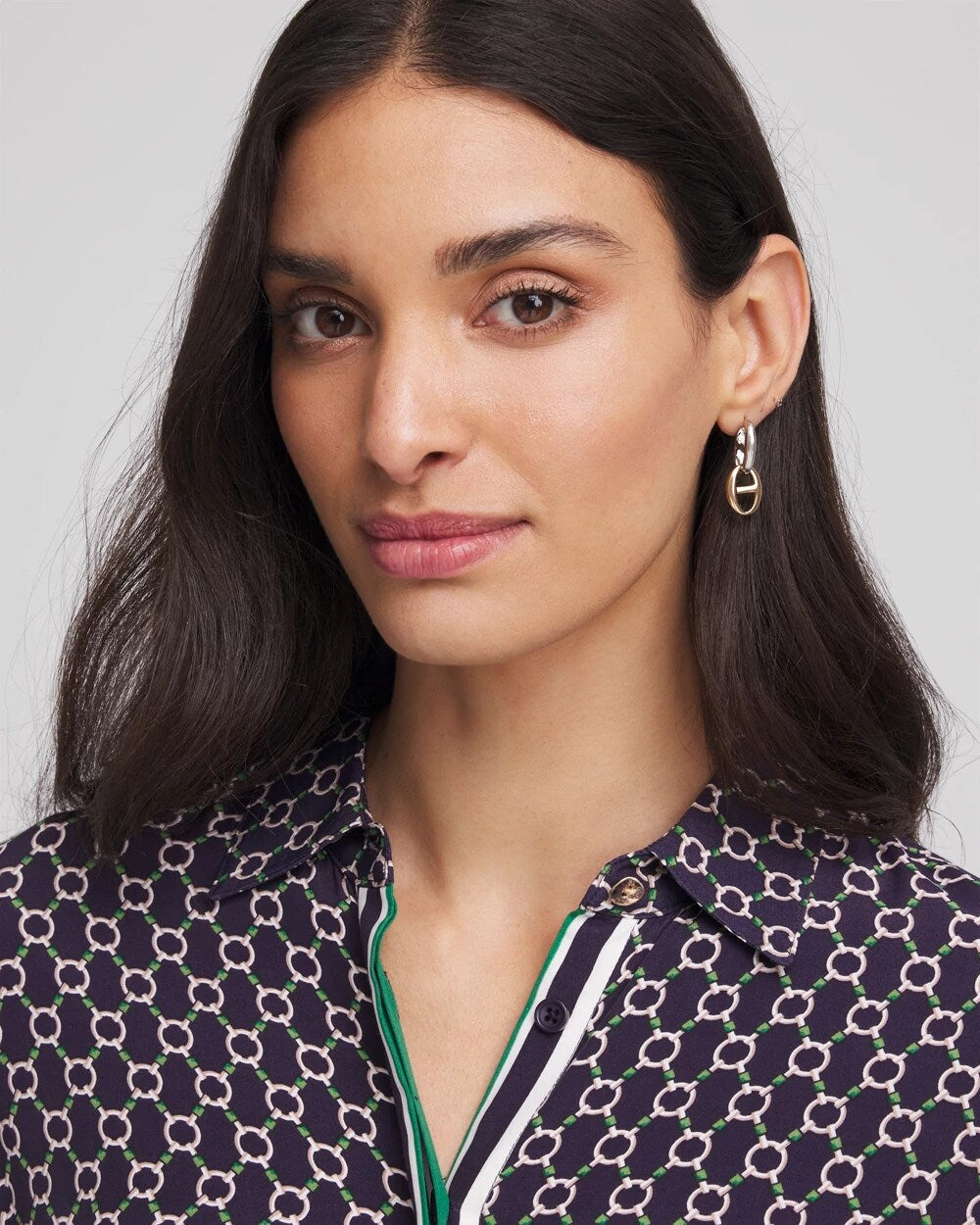 Chico's - Mixed Metal Link Earrings