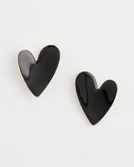 Chico's - Black Heart Earrings