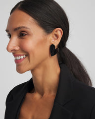 Chico's - Black Heart Earrings