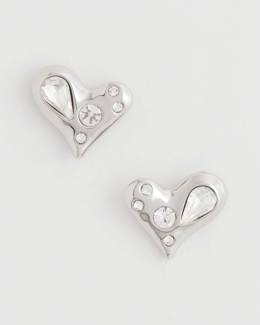Chico's - Mini Bejeweled Heart Stud Earrings