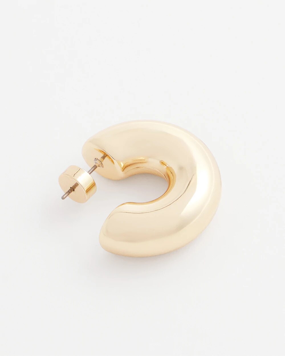 Chico's - Gold Puff Hoop Earrings