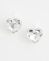 Chico's - Crystal Heart Gem Drop Earrings